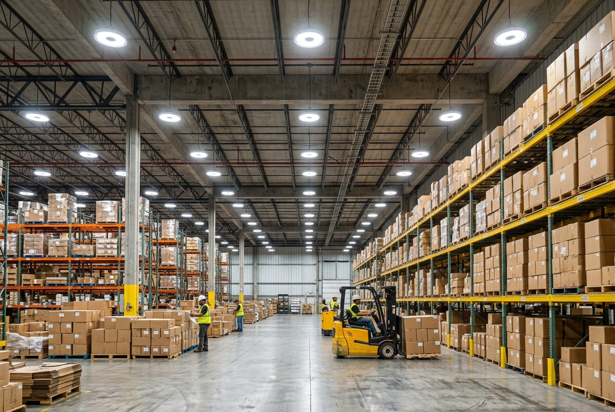 Cómo elegir un High Bay LED para almacenes y centros logísticos